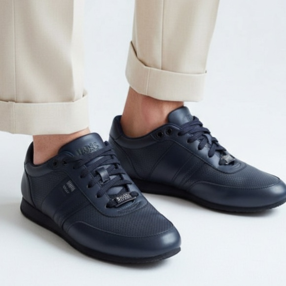 Hugo Boss‎ Men's Dark Blue Sneakers size 41(Men’s 8 Womens 10.5)